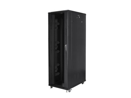 Lanberg Επιδαπέδια Καμπίνα Rack 42U Μαύρο FF01-8242-12B