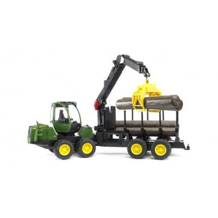 Bruder Τρακτέρ John Deere με Γερανό & 4 Κορμούς Τρακτέρ 1:16 Αγροτικό για 4+ Ετών