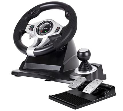 Tracer Roadster Steering Wheel with Shifter and Pedals for PC / PS3 / PS4 / XBOX One with 270° Rotation