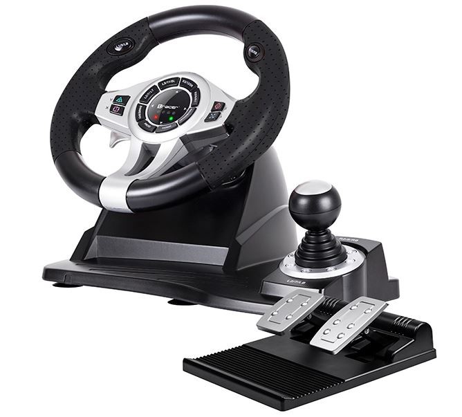 714246_1411495.jpeg Tracer Roadster Steering Wheel with Shifter and Pedals for PC / PS3 / PS4 / XBOX One with 270° Rotation - Image 1