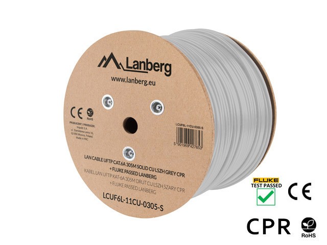 719337_1697972.jpeg Lanberg U/FTP (STP) Cat.6 (Gigabit) Network Cable Ethernet Without Connectors 305m Gray - Image 1