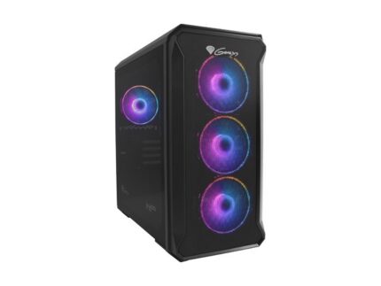 Genesis Irid 503 ARGB Gaming Micro Tower Computer Case with Side Window Black