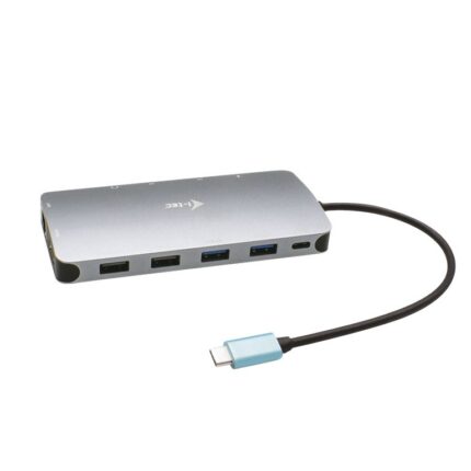 i-tec USB-C Docking Station with HDMI/DisplayPort 4K PD Ethernet and Support for 3 Monitors Silver (C31NANODOCKPROPD)