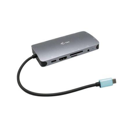 i-tec USB-C Docking Station with 4K PD Ethernet and Support for 2 Monitors Silver (C31NANODOCKVGAPD)