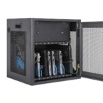 Manhattan Laptop Charging Cabinet Desktop via AC Adapter (EU) 10-bay  Install device's AC Adapter (power cables) into unit  Suitable for ALL laptops (to 16 )  iPads  MacBooks  Chromebooks  other portable devices  Bays 380x30x280mm  Cart  Lockable - Image 7