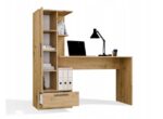 COSMO Oak Artisan Desk + Bookcase Set - Image 4