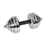 REBEL ACTIVE Chrome Adjustable Dumbbells in a Case 30 kg with Barbell - Image 2
