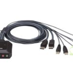 Aten CS22DP KVM & Data Switch with Audio DisplayPort USB 2.0