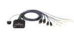 Aten CS22DP KVM & Data Switch with Audio DisplayPort USB 2.0