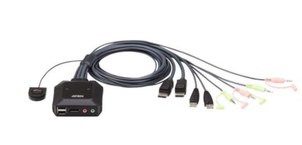 Aten CS22DP KVM & Data Switch with Audio DisplayPort USB 2.0