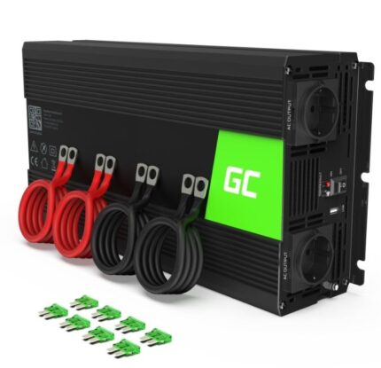 Green Cell Car Inverter Modified Sinewave 2000W to Converter 12V DC in 230V AC with 1xUSB