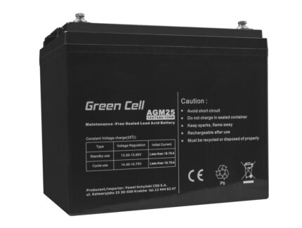 Green Cell UPS Battery with Capacity 75Ah and Voltage 12V AGM25 1pcs