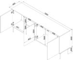 Cama INSERTO 3D1W chest of drawers 190x40x80 cashmere + LED - Image 5