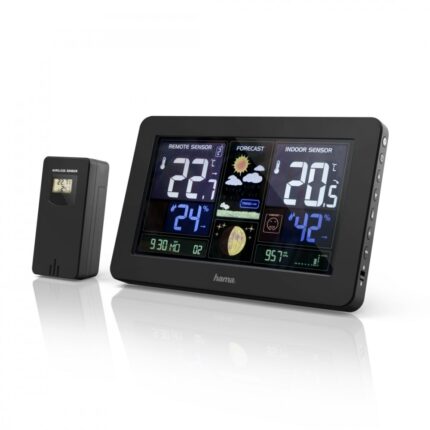 HAMA Premium Wireless Digital Weather Station Tabletop Black