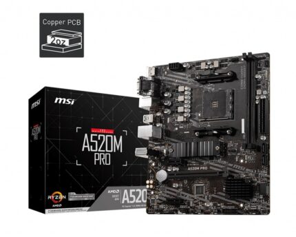MSI A520M Pro Motherboard Micro ATX with AMD AM4 Socket