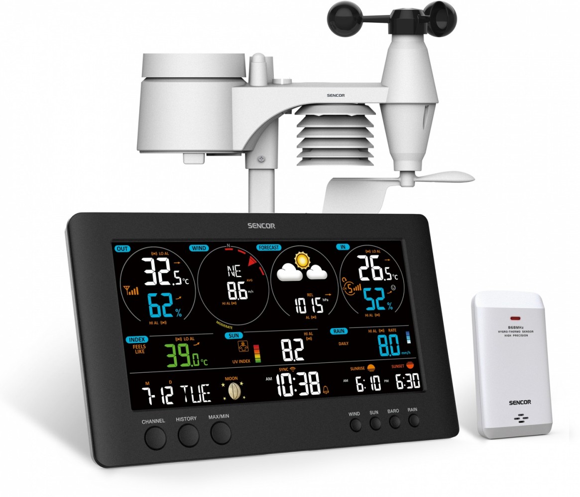 767638_1518940.jpeg Profesjonalna stacja METEO WiFi SWS 12500 wys. LCD 21,4cm Kolor - Image 1
