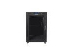 Szafa instalacyjna rack stojąca 19 15U 600x800 czarna, drzwi szklane lcd (flat pack)