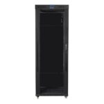 Lanberg Επιδαπέδια Καμπίνα Rack 42U 80x80cm Μαύρο FF01-8842-12BL
