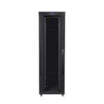 Szafa instalacyjna rack stojąca 19 42U 800x1200 czarna, drzwi szklane LCD (Flat pack)