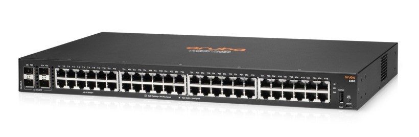 791394_1574639.jpeg HP Aruba 6100 48G 4SFP+ Managed L2 Switch with 48 Gigabit (1Gbps) Ethernet Ports and 4 SFP Ports - Image 1