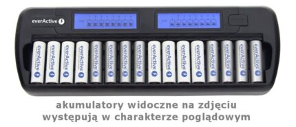 everActive NC-1600 Charger 16 Batteries Ni-MH Size AA/AAA