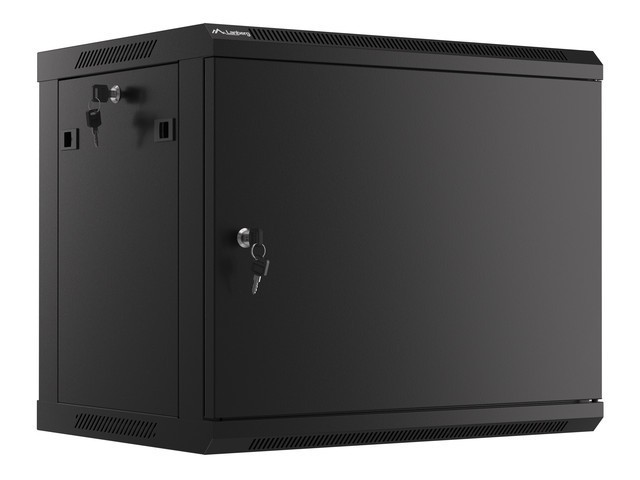 798103_1587195.jpeg Lanberg Wall Mounted Rack Cabinet 9U 60x45x51.2cm Black WF01-6409-00B - Image 1