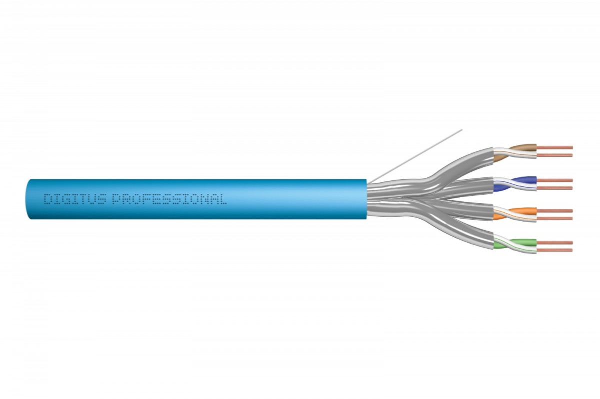 804570_1599923.jpeg Digitus U/FTP (STP) Cat.6 (Gigabit) Καλώδιο Δικτύου Ethernet 100m Μπλε - Image 1