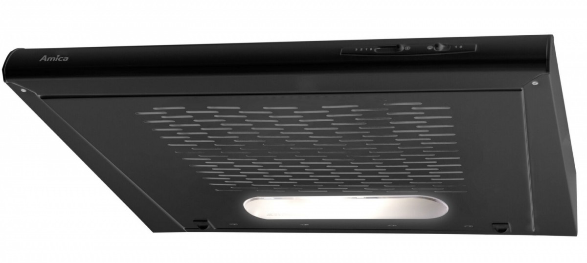 804729_1610744.jpeg Amica OSC6212B Freestanding Vent Hood 60cm Black - Image 1