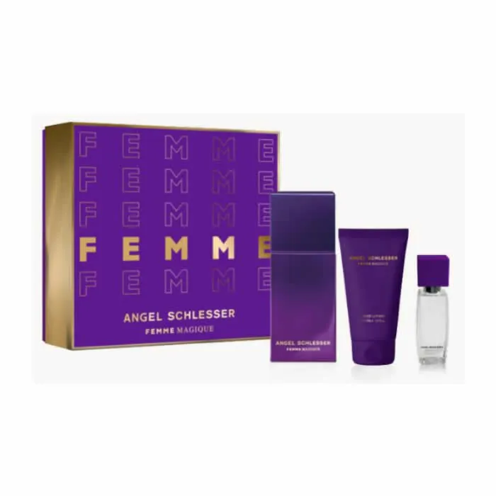 8058045436799.webp Angel Schlesser Femme Magique Eau De Toilette Spray 100ml Set 3 Pieces - Image 1