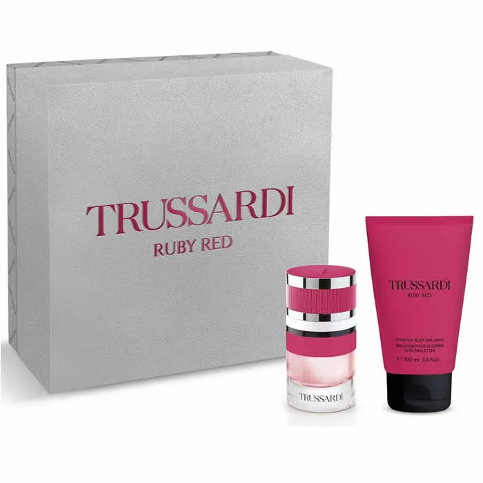 8059036000197.webp Trussardi Ruby Red Eau De Perfume Spray 60ml Set 2 Pieces - Image 1