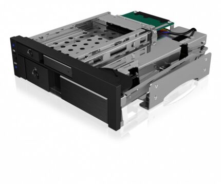 Icy Box Removable Frame For 2x HDD/SSD For 1x 5.25-Inch Bay With Lock Black (IB-173SSK)
