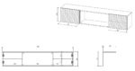 TV Stand Wooden White L183xW35xH37cm - Image 4