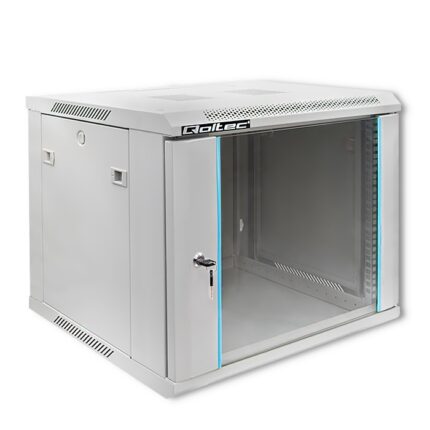Qoltec Wall Mounted Rack Cabinet 9U Gray 54486