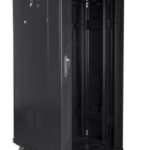 Szafa instalacyjna RACK stojąca 19 cali 37u 800x1000 czarna drzwi szklane LCD (flat pack)