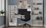 Cosmo Desk + Bookcase Set  White - Image 10