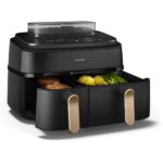 Philips Air Fryer with Double Detachable Bucket 9lt Black NA552/00 - Image 7