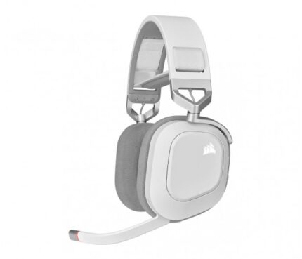 Corsair HS80 RGB Wireless Over Ear Gaming Headset με σύνδεση USB Λευκό