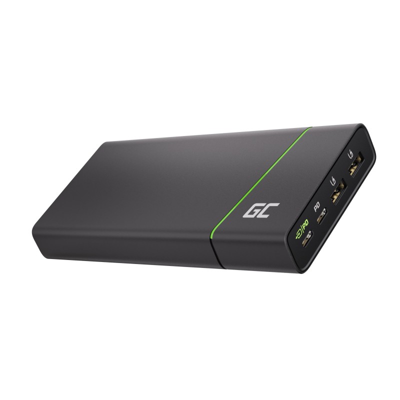 825925_1659305.jpeg Green Cell PBGC04 Power Bank 26800mAh 128W with 2 USB-A Ports and 2 USB-C Ports Quick Charge 3.0 / Power Delivery Black - Image 1