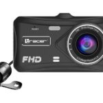 Tracer 4TS FHD CRUX 1080P Windshield Car DVR Set with Rear Camera, 4" Display with Suction Cup