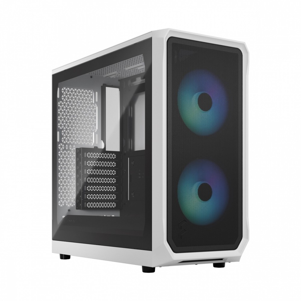 827948_1685678.jpeg Fractal Design Focus 2 Gaming Midi Tower Computer Case with Side Window RGB White - Image 1