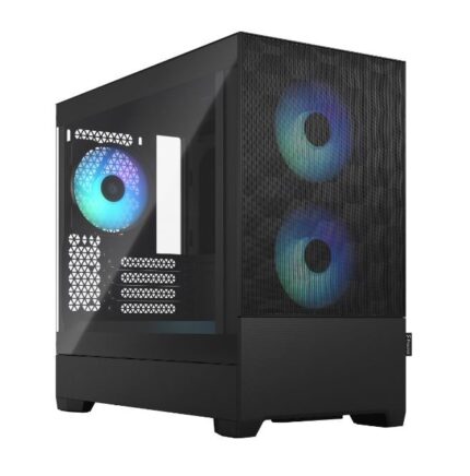 Fractal Design Pop Mini Air Gaming Mini Tower Computer Case with Side Window and RGB Lighting RGB Black TG Clear