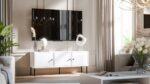 TV Stand Palazzo White Matte M40xD60xH151cm - Image 2
