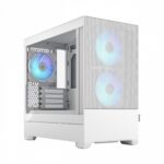 Fractal Design Pop Mini Air Gaming Mini Tower Computer Case with Side Window and RGB Lighting RGB White TG Clear