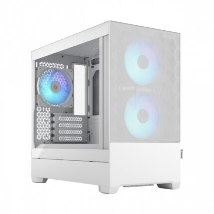 Fractal Design Pop Mini Air Gaming Mini Tower Computer Case with Side Window and RGB Lighting RGB White TG Clear
