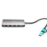 i-tec Nano Dock Thunderbolt 4 Docking Station with HDMI 4K PD Ethernet and Support for 3 Monitors Silver