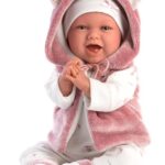 Llorens Juan Baby Doll Newborn Mimi Smiles with Pink Jacket 42 cm