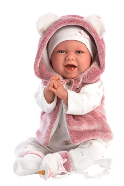 Llorens Juan Baby Doll Newborn Mimi Smiles with Pink Jacket 42 cm