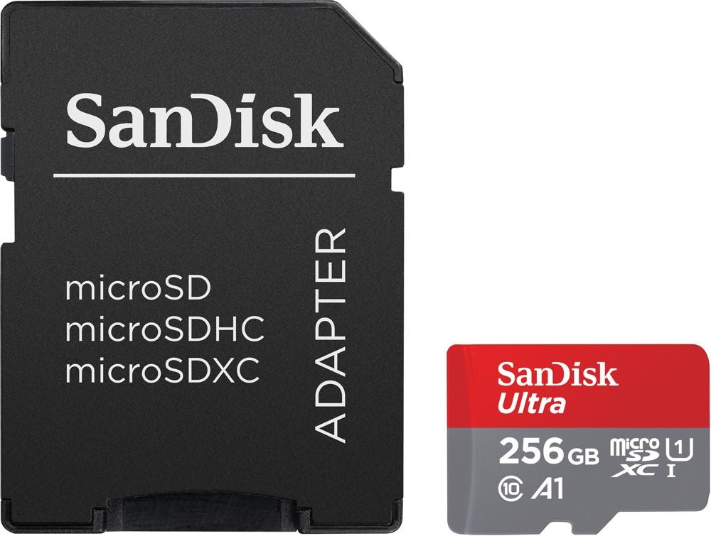 846290_1708155.jpeg Sandisk Ultra microSDXC 256GB U1 A1 UHS-I 150MB/s with Adapter - Image 1