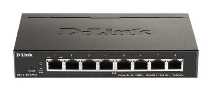 D-Link DGS-1100-08PV2 Managed L2 PoE+ Switch with 8 Ethernet Ports