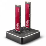Axagon M.2 Storage Dual Us Docking Station for 2 Hard Drives PCIe M.2(2230)" / M.2(2242)" / M.2(2260)" / M.2(2280)" with Connection USB-C (ADSA-M2C)